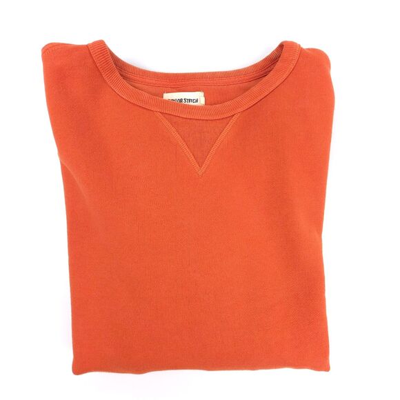 NEW Taylor Stitch Fillmore Crewneck Rust Sweatshirt Minimal Casual Athleisure - Picture 6 of 9